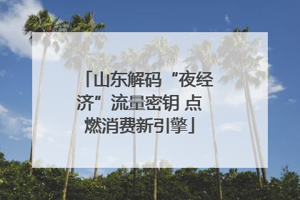 山东解码“夜经济”流量密钥 点燃消费新引擎